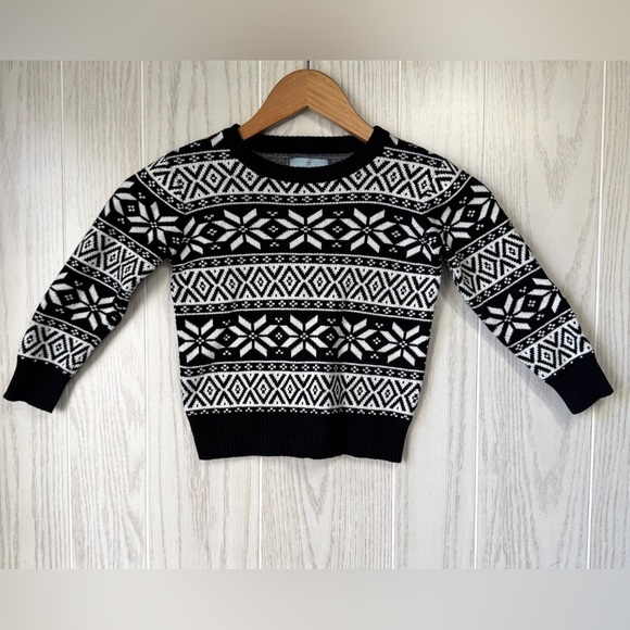 Class Club Winter Wonderland Black and White Toddler Sweater Size ⅔ LNC - Picture 3 of 5